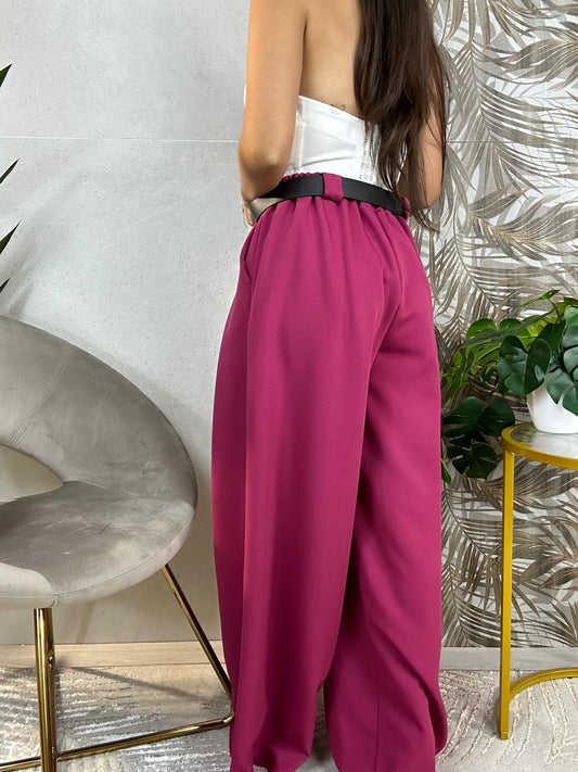 Pantalone palazzo viola
