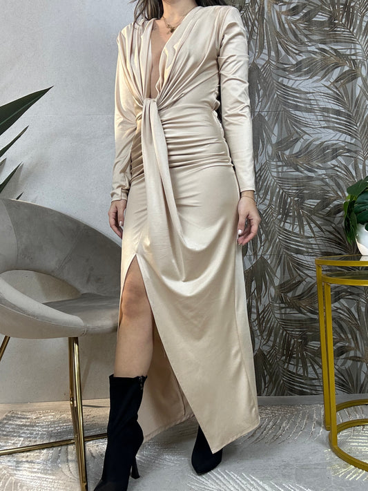 Abito lungo champagne