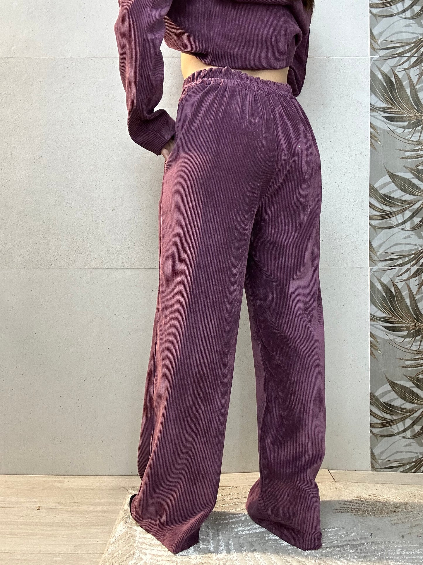Pantalone VELVET porpora
