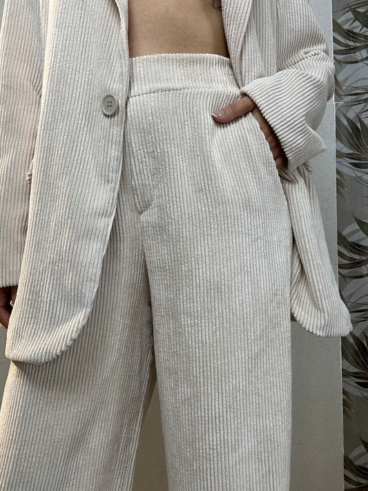 Pantalone VELVET panna