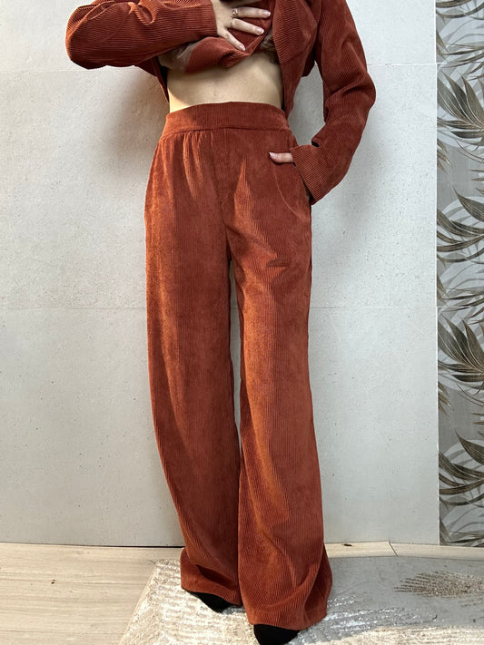 Pantalone VELVET ruggine
