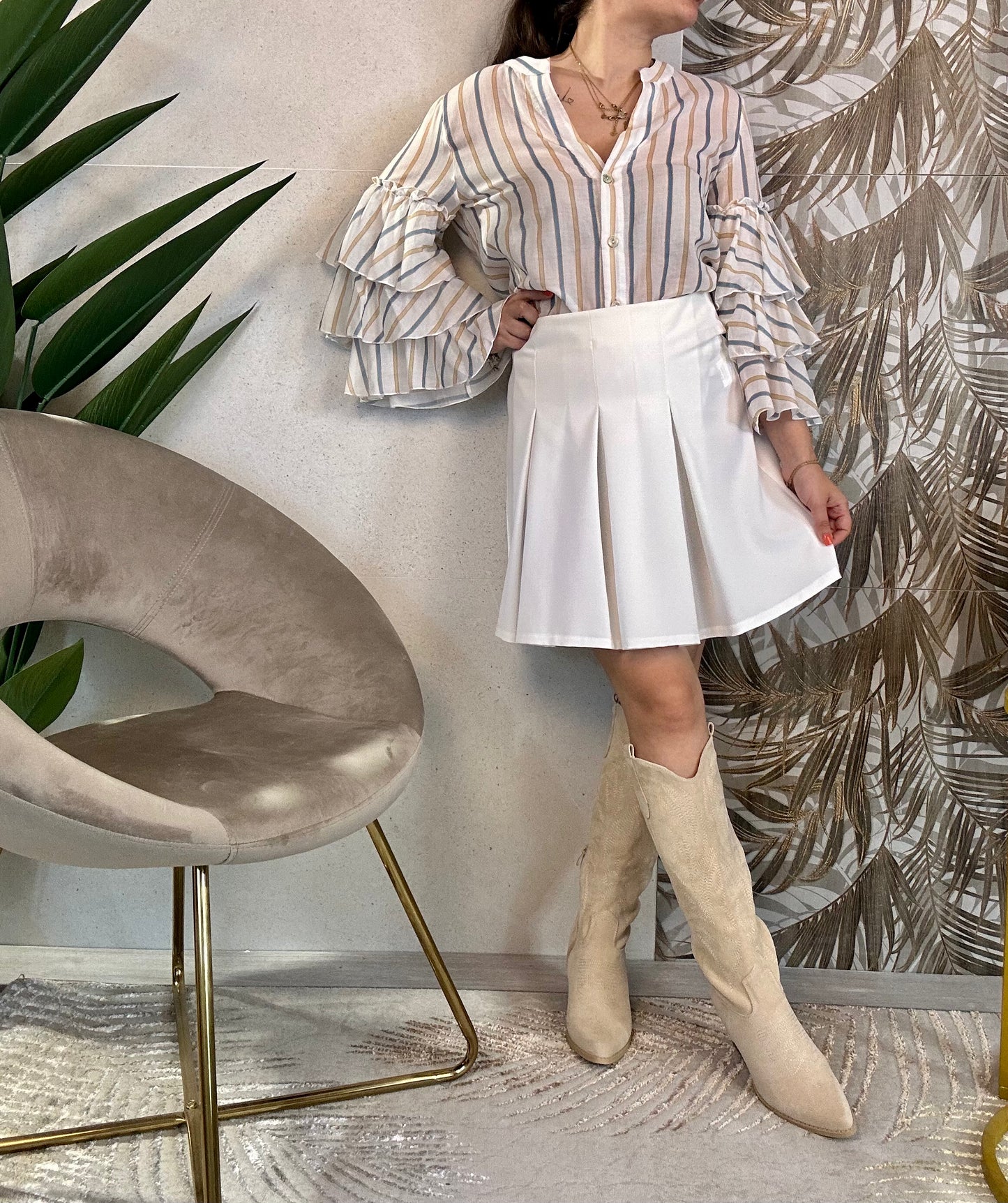 Gonna plissettata bianca by Susy mix