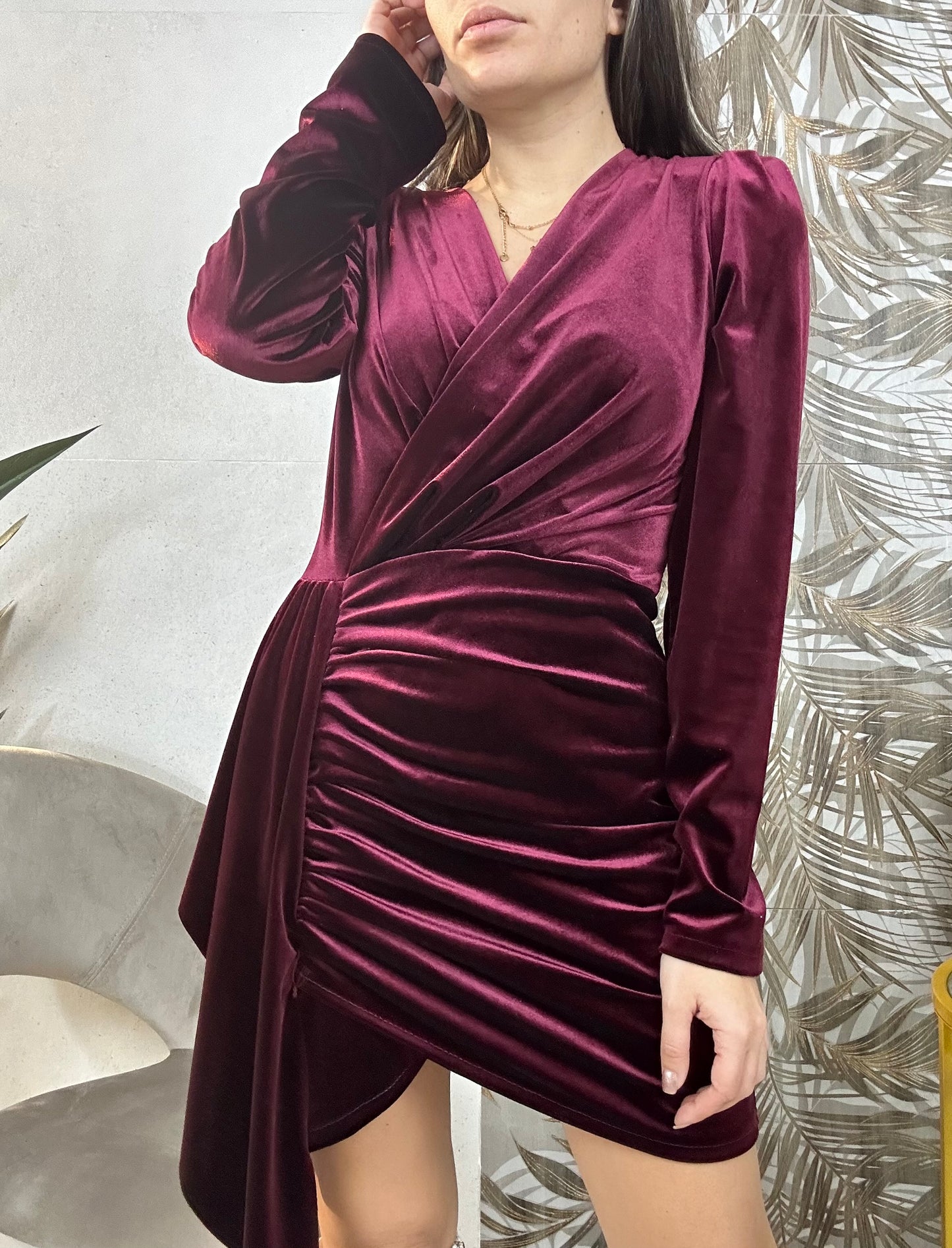 Mini dress rosso merlot