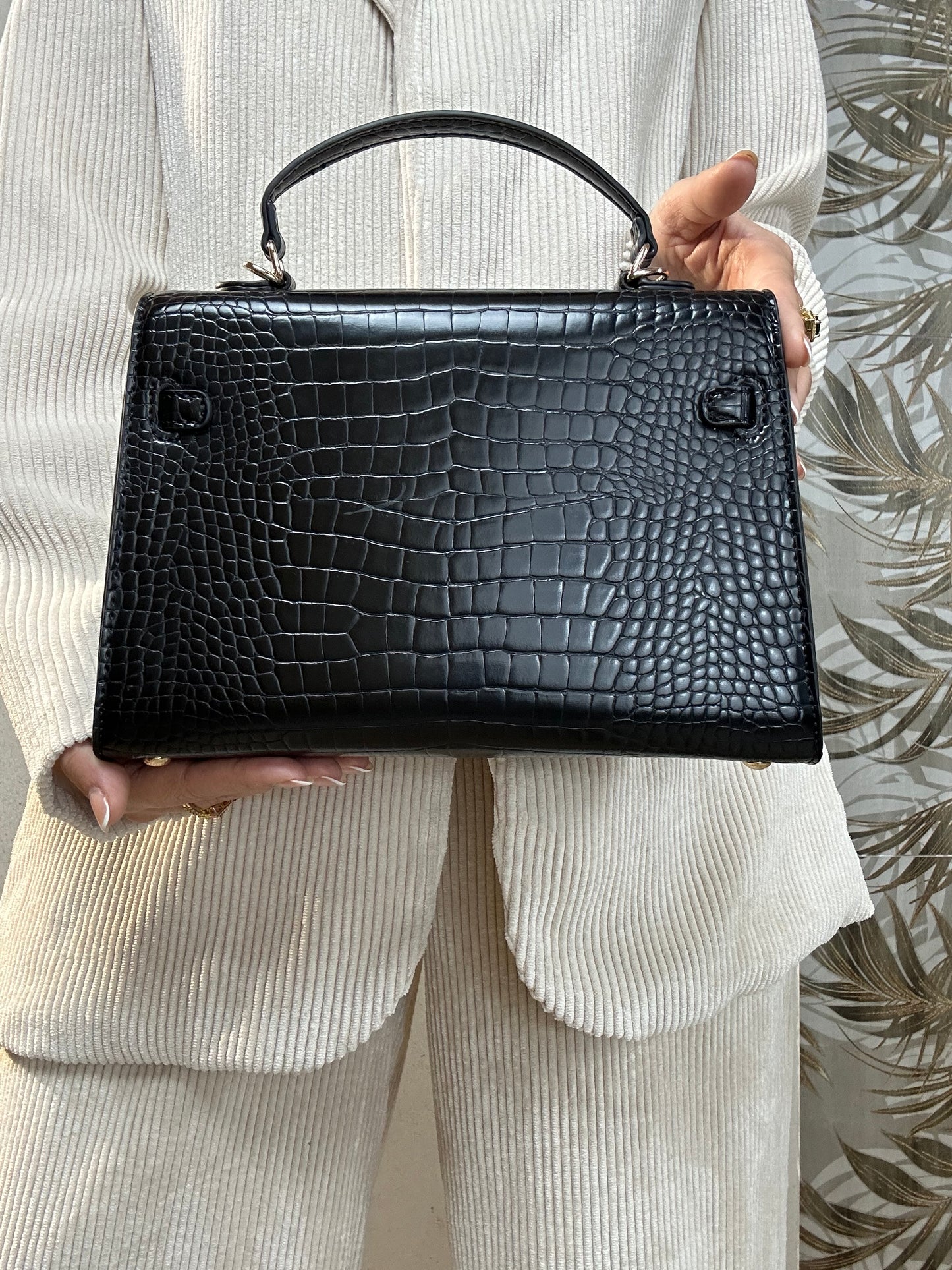 Borsa CROCODILE nera