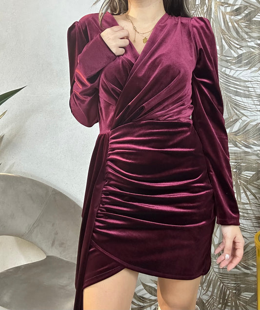 Mini dress rosso merlot