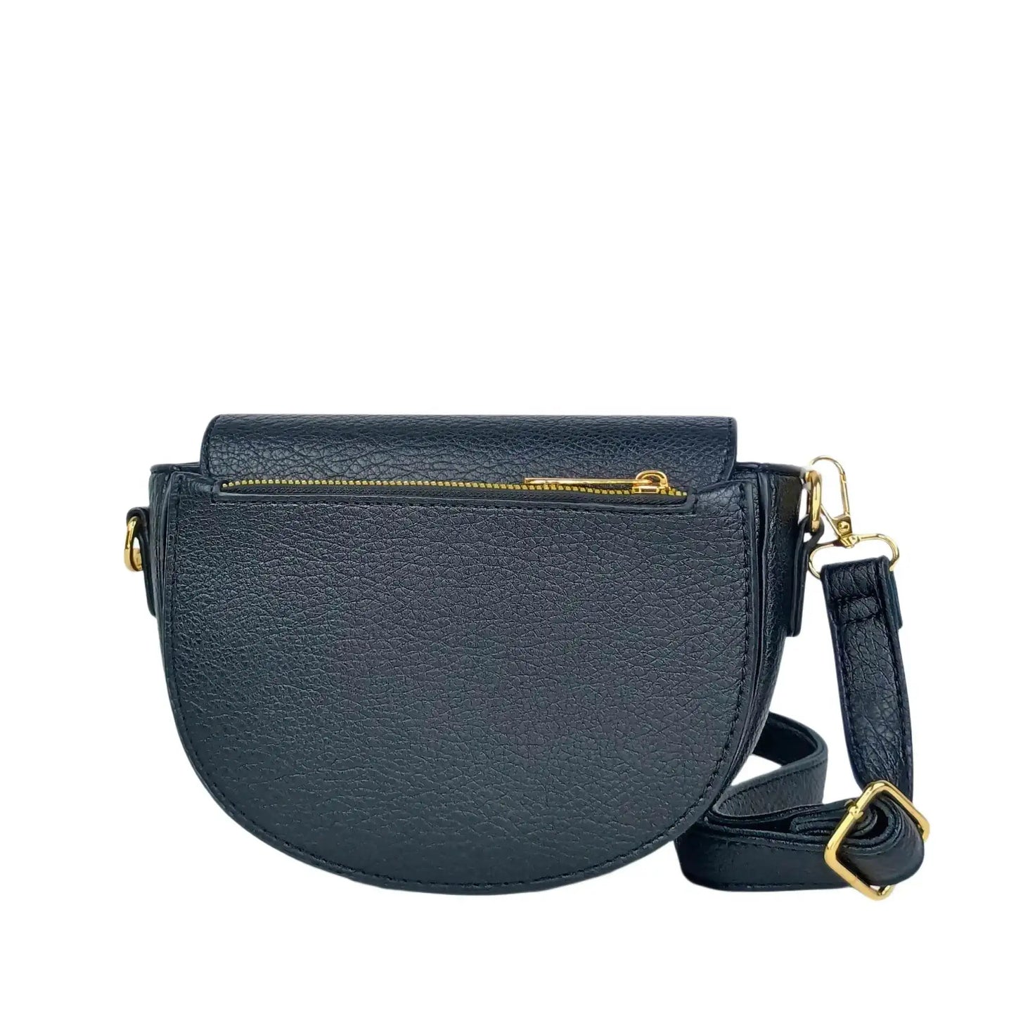 Half Moon Leather Crossbody Bag - MS-7611