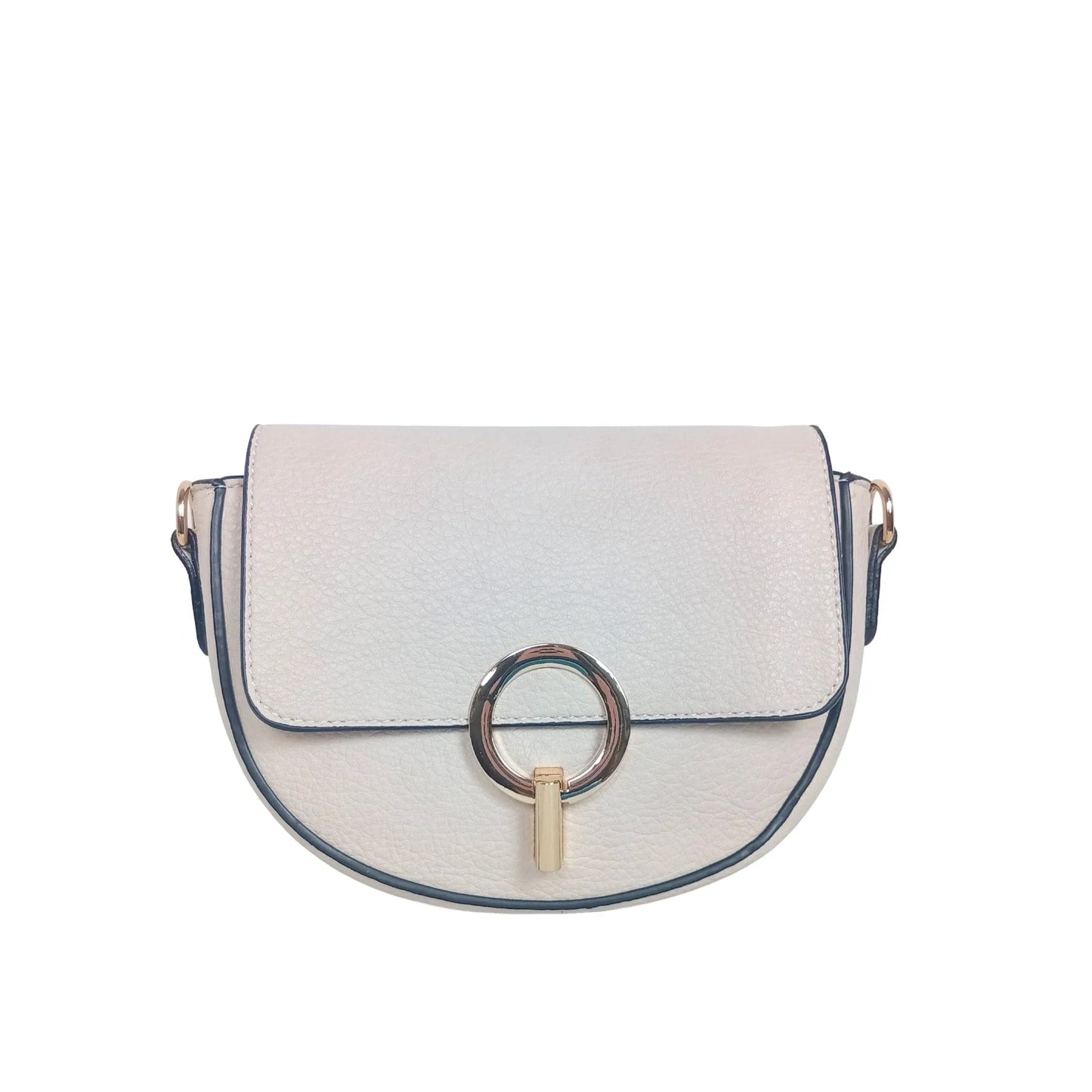 Half Moon Leather Crossbody Bag - MS-7611