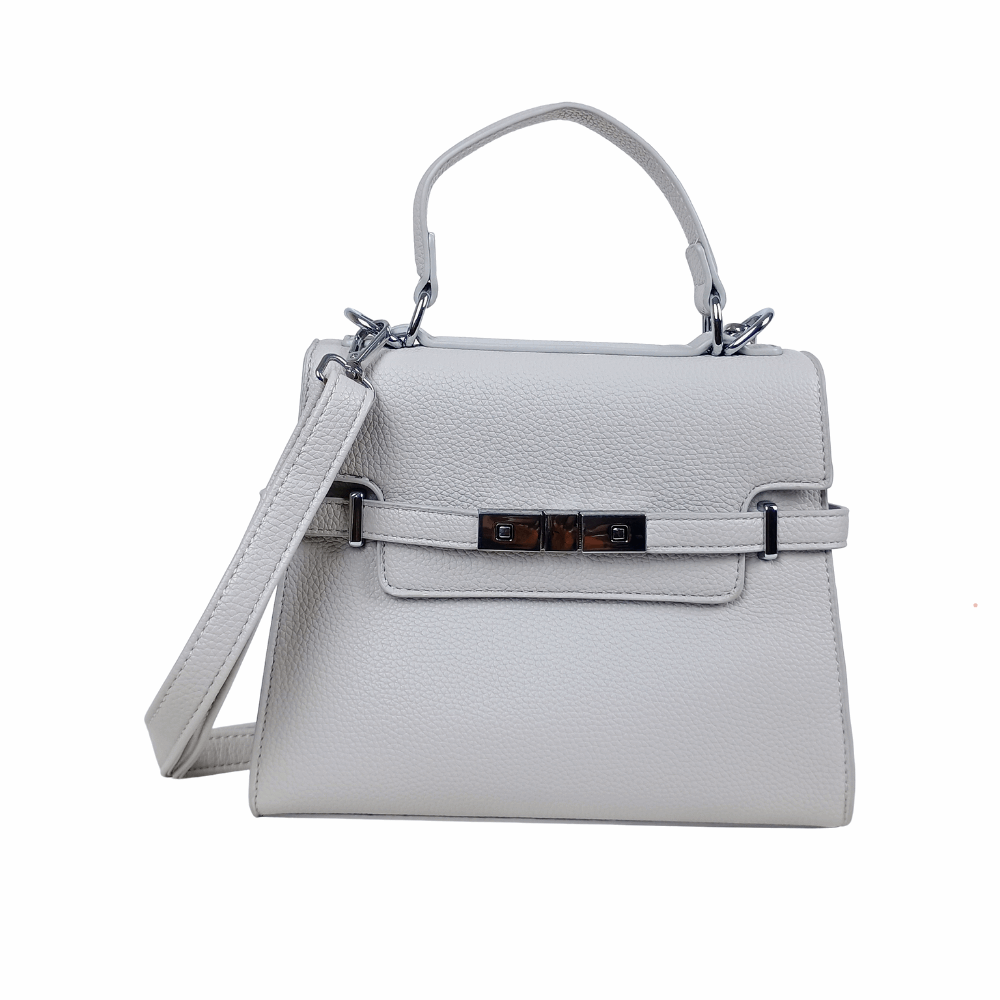 Leather handbag with removable shoulder strap MS-9518