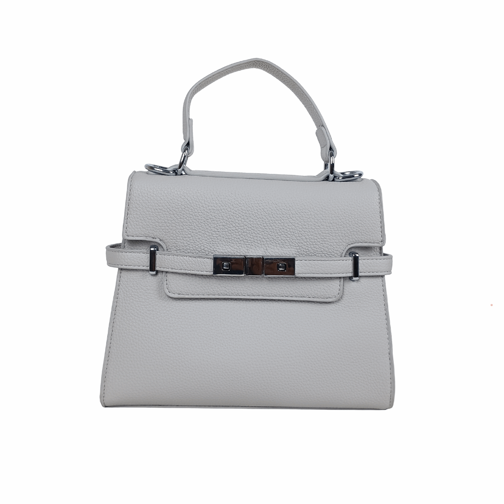 Leather handbag with removable shoulder strap MS-9518