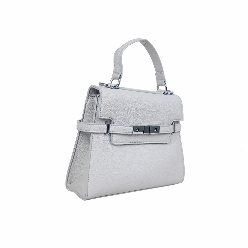 Leather handbag with removable shoulder strap MS-9518