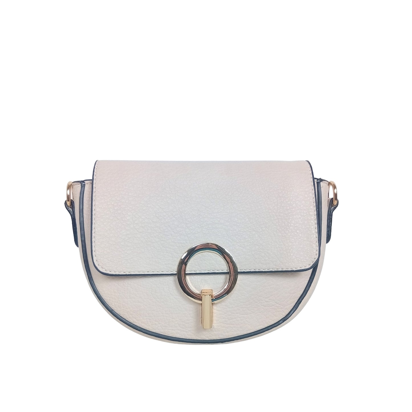 Half Moon Leather Crossbody Bag - MS-7611